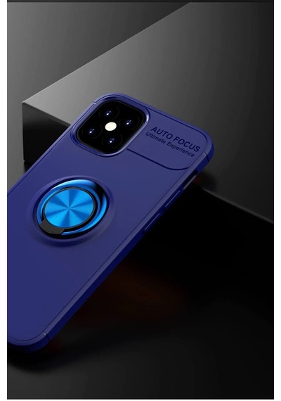 Lvsqvr Newface Apple Uyumlu iPhone 12 Mini Kılıf Range Yüzüklü Silikon - Mavi