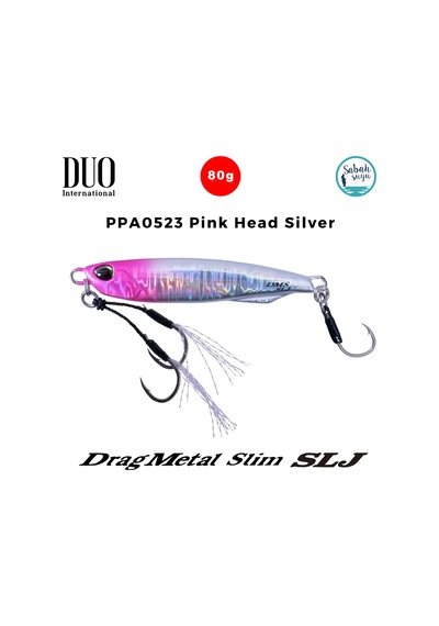 Duo Drag Metal Slim Slj Jig 80gr 90mm Ppa0523 Pink Head Silver