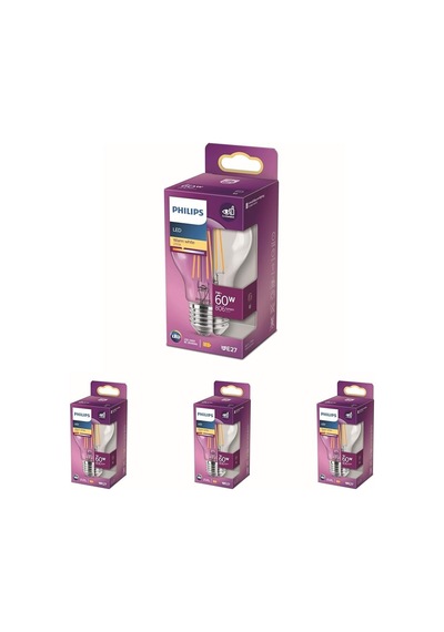 Led Classic 60w A60 E27 Non-dim 2700k Sarı Işık Led Filament Ampul 4lü Paket Genel