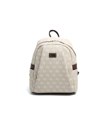 Silver Polo Sp926 Kadın Sırt Çantası Monogram Taş-kahve