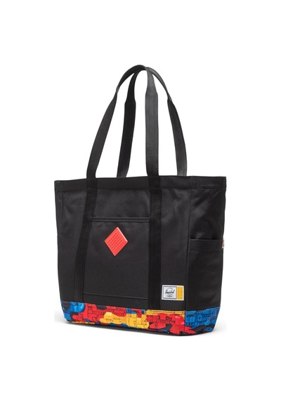 Herschel X Lego Heritage Tote Omuz Çantası Siyah -soyut Bloklar Çok Renkli
