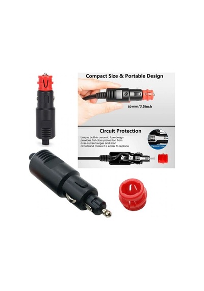 Oto Araç Çakmaklık Erkek Şarj Fişi 6v,12v,24v Araç Çakmaklık Fişi