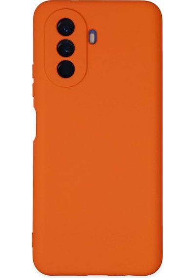 Uray Store Huawei Nova Y70 Kılıf Nano İçi Kadife Silikon - Turuncu