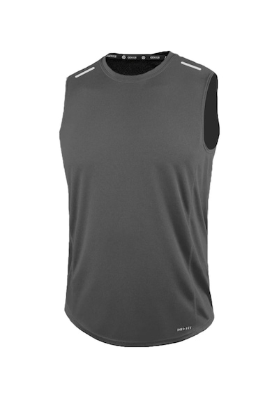 Genius Store Erkek Nem Emici Hızlı Kuruma Atletik Teknik Performans Sporcu Sıfır Kol T-shirt Drıfıt-sıfırkol Füme