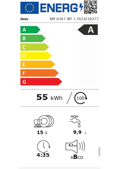 Beko BM 6347 WF I 6 Programlı 15 Kişilik Bulaşık Makinesi