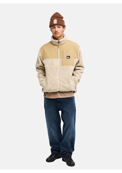 Quiksilver Shallow Water Fz Bej Dik Yaka Regular Fit Erkek Polar Sweatshırt Çok Renkli