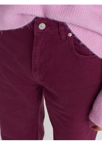 Dilvin 72050 Parçaboya Wideleg Denim Pantolon-mor Mor