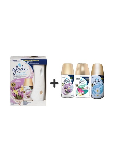 Glade Otomatik Sprey Lavanta Ferahlığı + Tropikal Floral + Temizliğin Ferahlığı 4 x 269 ML