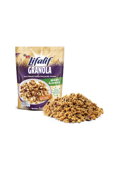 Eti Lifalif Granola Kuru Vişneli Kakao Parçacıklı Fındıklı 12 x 200 G