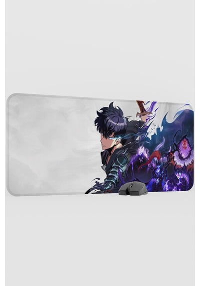 Solo Leveling Anime V4 - 90x40 Xxl Gaming Kauçuk Kaymaz Taban Mouse Pad Fare Altlığı
