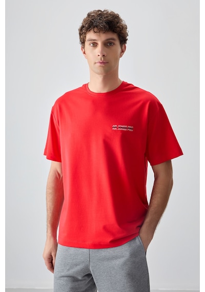 Air Jones Tommy Life Fiesta Pamuklu Kalın Yumuşak Dokulu Oversize Fit Baskılı Erkek T-shirt - 88375 Kirmizi Air Jones Tommy Life Fiesta Pamuklu Kalın Yumuşak Dokulu Oversize Fit Baskılı Erkek T-shirt - 88375 Kirmizi