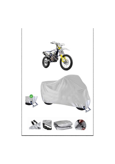 Husqvarna Fe501 Kilit Uyumlu Su Geçirmez Dayanıklı Motosiklet Brandası-gri