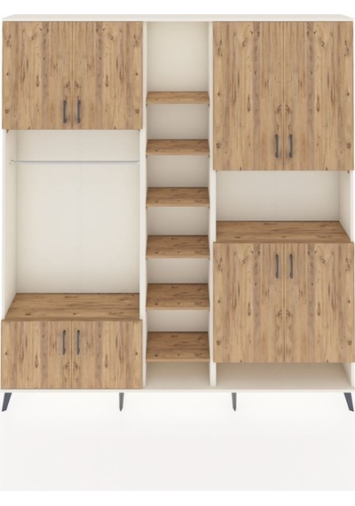 Arges Dolap 18 Raflı 8 Kapaklı Tek Askılı 220x30x243 Aytaşı-çam/çam Atlas Çam/atlas Çam Arges Dolap 18 Raflı 8 Kapaklı Tek Askılı 220x30x243 Aytaşı-çam/çam Atlas Çam/atlas Çam