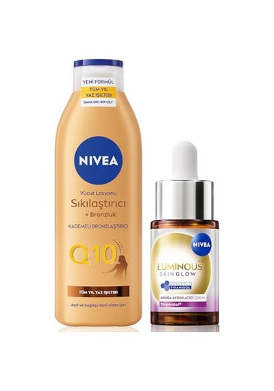Tr Luminous630 Skin Glow Anında Aydınlatıcı Serum 15ml Ve Q10 Sıkılaştırıcı Brozluk Vücut Losyonu 250ml