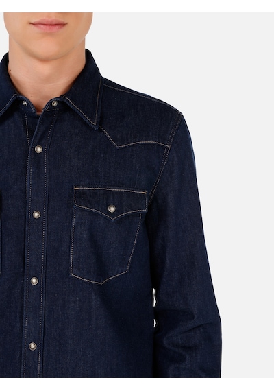 Colin's Colins Mavi Erkek Gömlek U.kol Denim Mavi