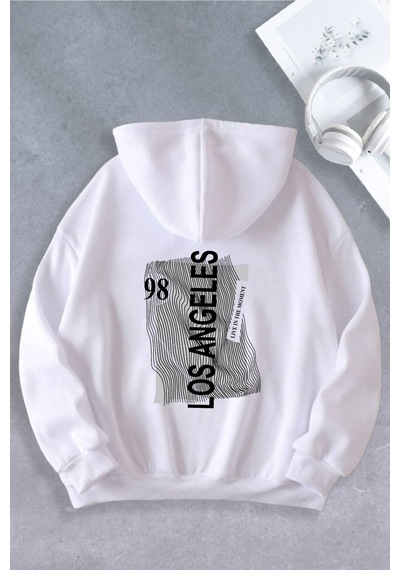 Ciel Lune Nevermind Unisex Kadın Erkek Los Angeles 1998 Baskılı Oversize Sweatshirt Beyaz Beyaz Ciel Lune Nevermind Unisex Kadın Erkek Los Angeles 1998 Baskılı Oversize Sweatshirt Beyaz Beyaz