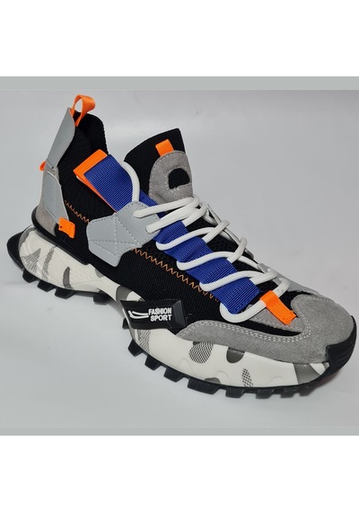 Scootland Bağlı Lastikli Triko Fashion Sport Erkek Spor Ayakkabı 19279 Siyah