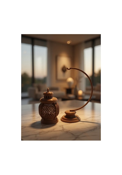 El Yapımı 3d Baskı Dekoratif Fener - Bohem & Modern Tasarım Masaüstü Lambader