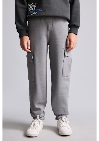 Defacto Kargo Fit Kalın Kumaş Lastikli Paça Pantolon Erkek Çocuk I0116a826wngr67 Gri-gr67