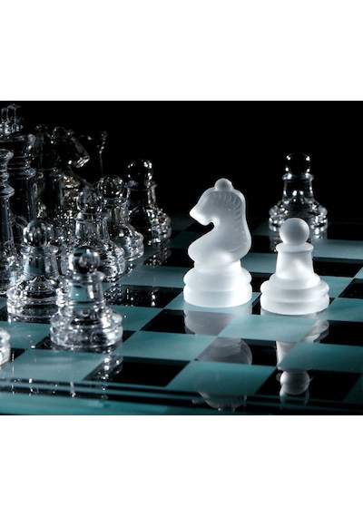 Glass Chess Cam Satranç Takımı 20 X 20 Cm