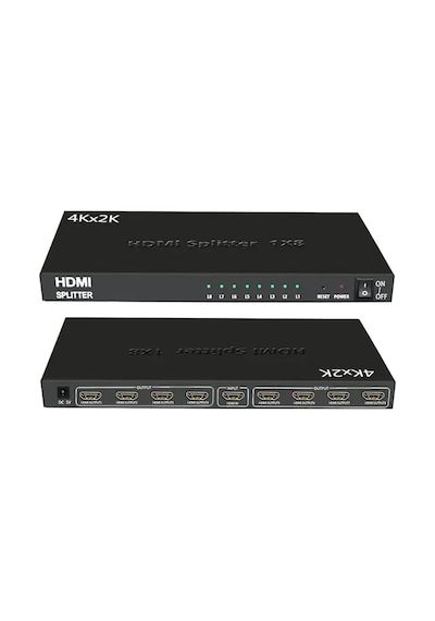 7014 Hdmı Splıtter 1 8 4k 8 Port 1080p 4k X 2k 3d 8 Port Hdmı Splıtter Dağıtıcı