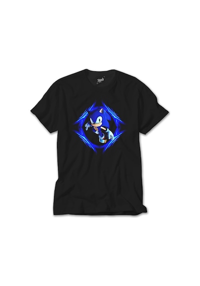 Sonic Blue Siyah Tişört Siyah