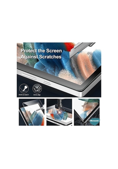 Samsung Galaxy Tab S8 Plus X800 Tempered Glass Cam Ekran Koruyucu