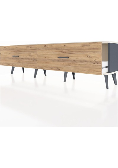 Arges Tv Ünitesi 2 Çekmeceli 176x30x51 Antrasit-aytaşı/çam Aytası/atlas Çam Arges Tv Ünitesi 2 Çekmeceli 176x30x51 Antrasit-aytaşı/çam Aytası/atlas Çam