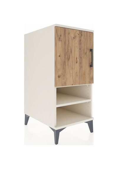 Kronos Komodin 3 Raflı Tek Kapaklı 44x59x96 Aytaşı-çam Aytaşı