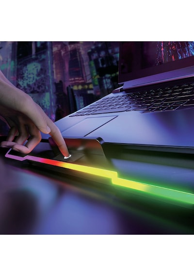 Diğer - Siyah - Laptop Soğutucu Çift Fanlı 9-17" Inç 1200rpm Telefon Tutacaklı Laptop Notebook Dizüstü Soğutucu