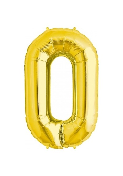 Rakam Folyo Balon 0 Rakamı Büyük Boy Balon Altın Sarısı /Dore 100