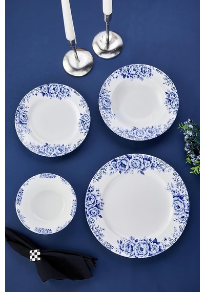 Tr Meissen 24 Parça Porselen Yemek Takımı, Lacivert, Ckr4812 Diğer