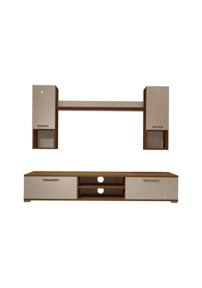 Decoraktiv Eko 5da Mdf Dvd Tv Ünitesi Tv Sehpası - Ceviz Beyaz Ahşap - Beyaz