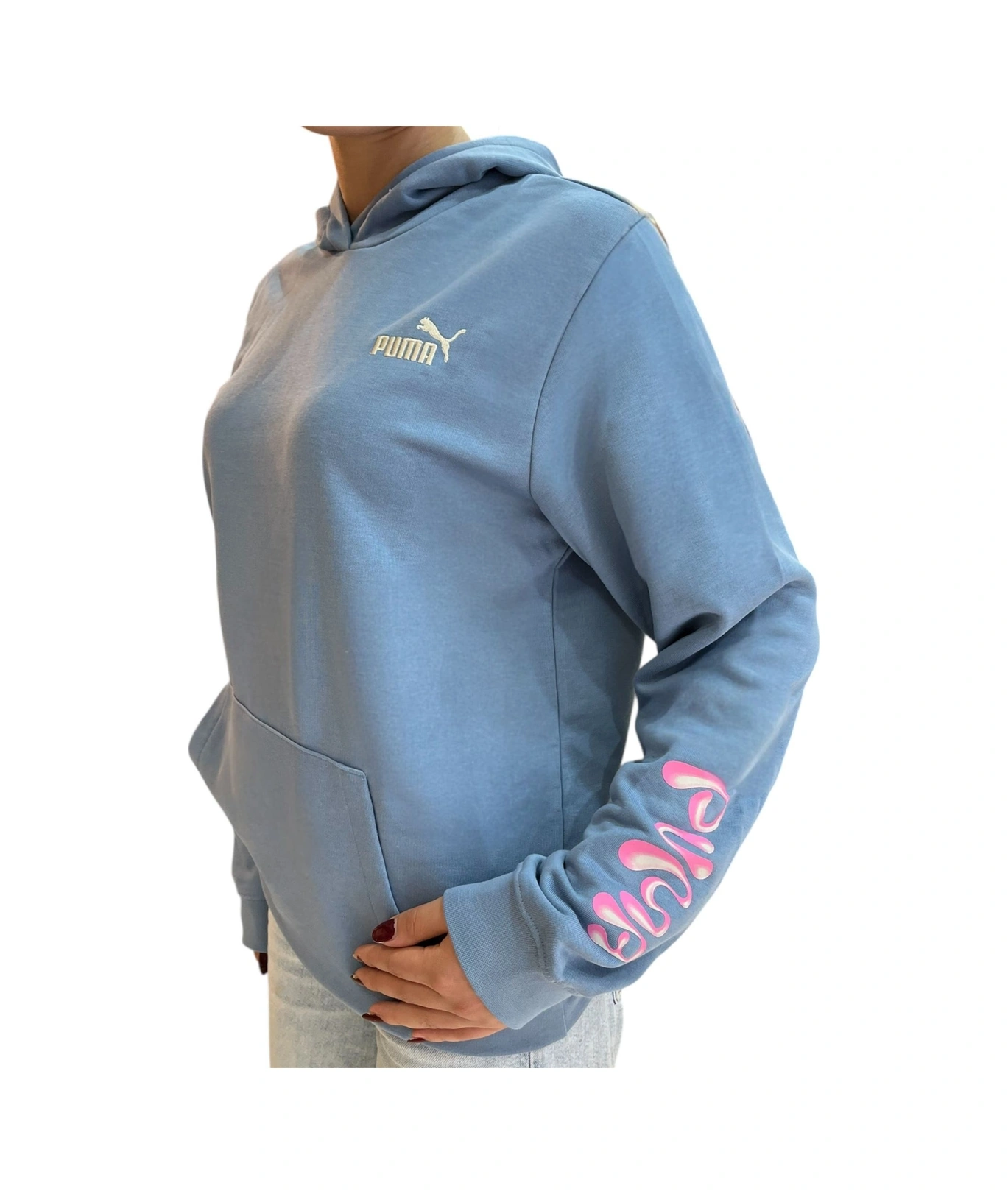 Puma Tweenerverse Hoodie Kız Çocuk Sweatshırt Mavi