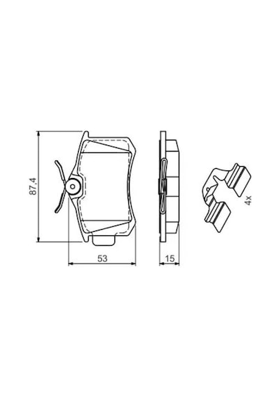 Vw Golf 2-3 Arka Fren Balatası 01.1984 - 06.2002 Arası