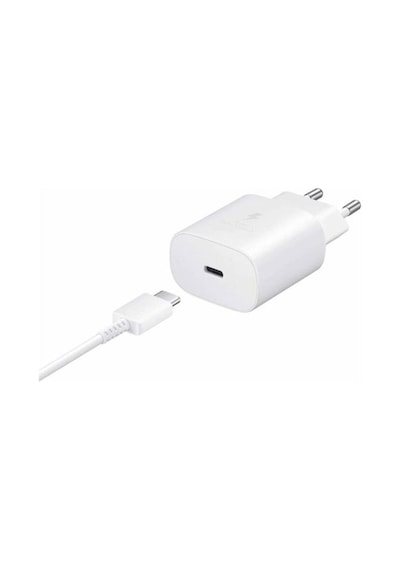 Samsung Uyumlu TA80 Type-c 25W Hızlı Şarj Aleti Beyaz (İthalatçı Garantili)