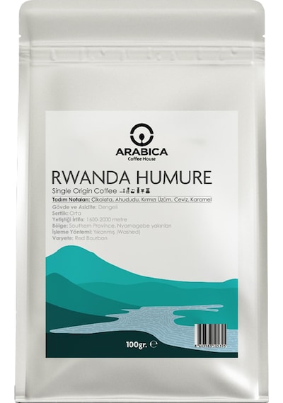 Rwanda Humure Çekirdek Kahve 100g Nitelikli Orta Kavrulmuş Çekirdek