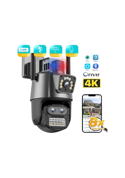 3 Kameralı Zoomlu İcsee Xmeye 4mp Ptz Akıllı Kamera
