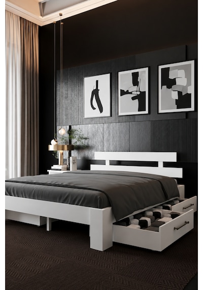 Lotus 4 Çekmeceli Tek Kişilik Mdf Karyola