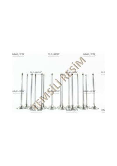 Maher 10125 Supap Takım Corolla 1.6 16v In 8 Ölçü 29.9x6x91.5 Ex 8 Ölçü 24.5x6x92 13711-15050 Diğer