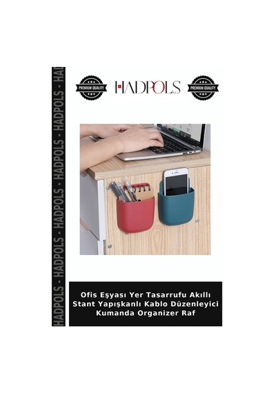Ofis Eşyası Yer Tasarrufu Akıllı Stant Yapışkanlı Kablo Düzenleyici Kumanda Organizer Raf