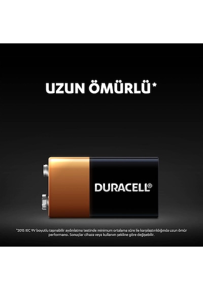 Duracell 6LR61/MN1604 Alkalin 9V Pil 4'lü