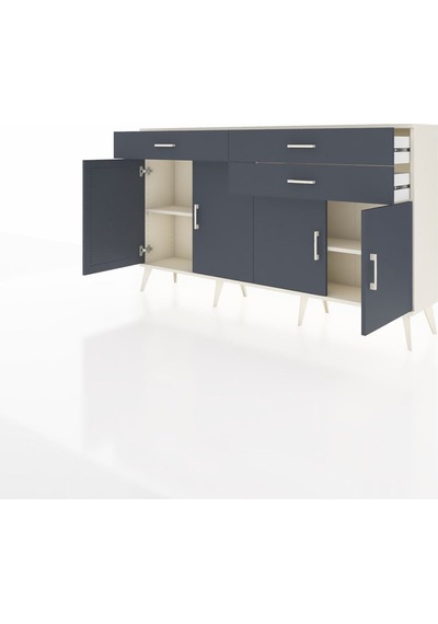 Arges Konsol 2 Raflı 3 Çekmeceli 4 Kapaklı 176x30x99 Aytaşı-antrasit Antrasıt/antrasıt - Aytası Arges Konsol 2 Raflı 3 Çekmeceli 4 Kapaklı 176x30x99 Aytaşı-antrasit Antrasıt/antrasıt - Aytası