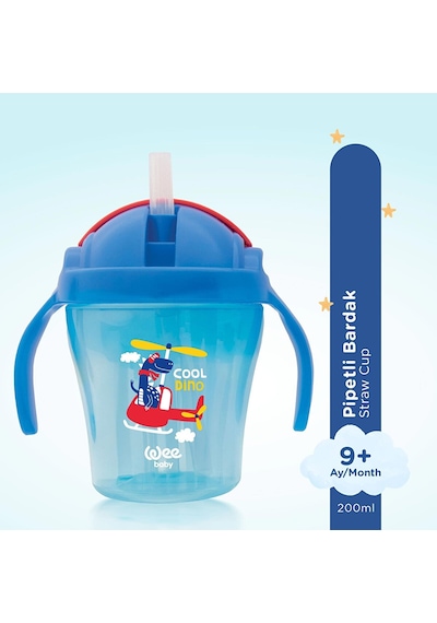Wee Baby Pipetli Bardak Mavi Renkli Çok Renkli