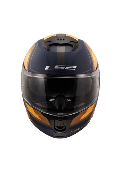 Ls2 Stream 2 Vıntage Mat Navy Mavi-turuncu-kahverengi Kask Mat Navy Mavi