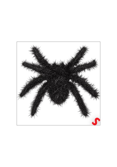 Halloween Tüylü Örümcek Süs, 7 Cm - 6 Adet 0-99