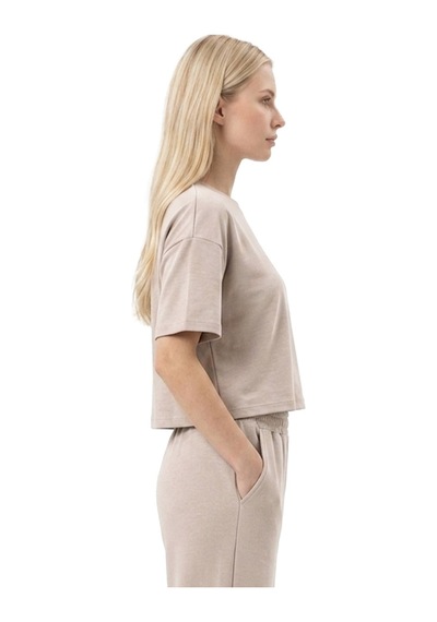 Cottonhıll Premium - Sway Collection Vizon Modal Bisiklet Yaka Tişört