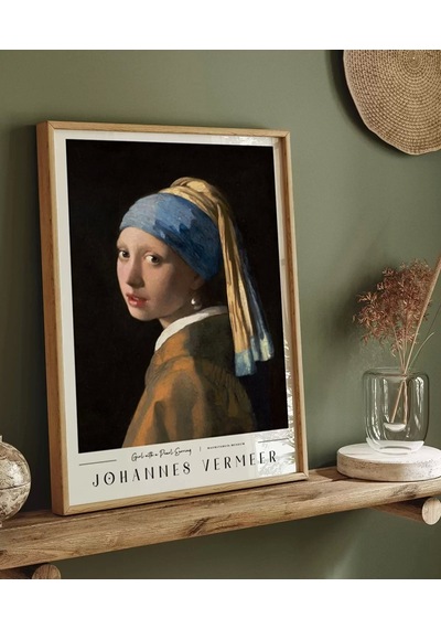 Çerçevesiz Poster Johannes Vermeer İnci Küpeli Kız