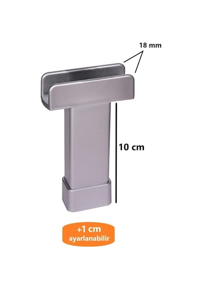10 Cm U Geçme Ayak Beyaz Ayarlı Mobilya Ayağı 18 Mm Beyaz Çok Renkli Diğer