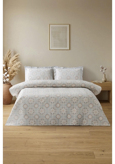 Freya %100 Pamuk Battal Boy King Size Pike Takımı 240x220 Gri